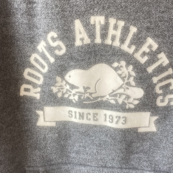 Heather Grey Roots hoodie w/ front pocket - Size M - Picture 13 of 14